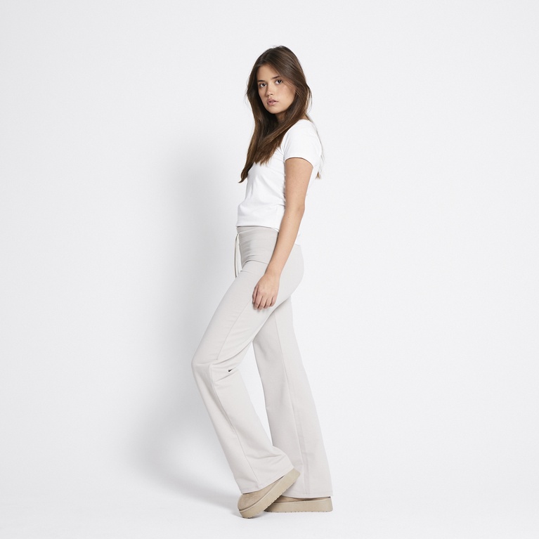 Low waist fitted pants "Ebba" Light Beige